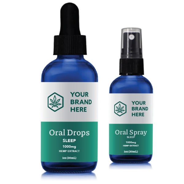 CBD sleep aid oral drops and spray example